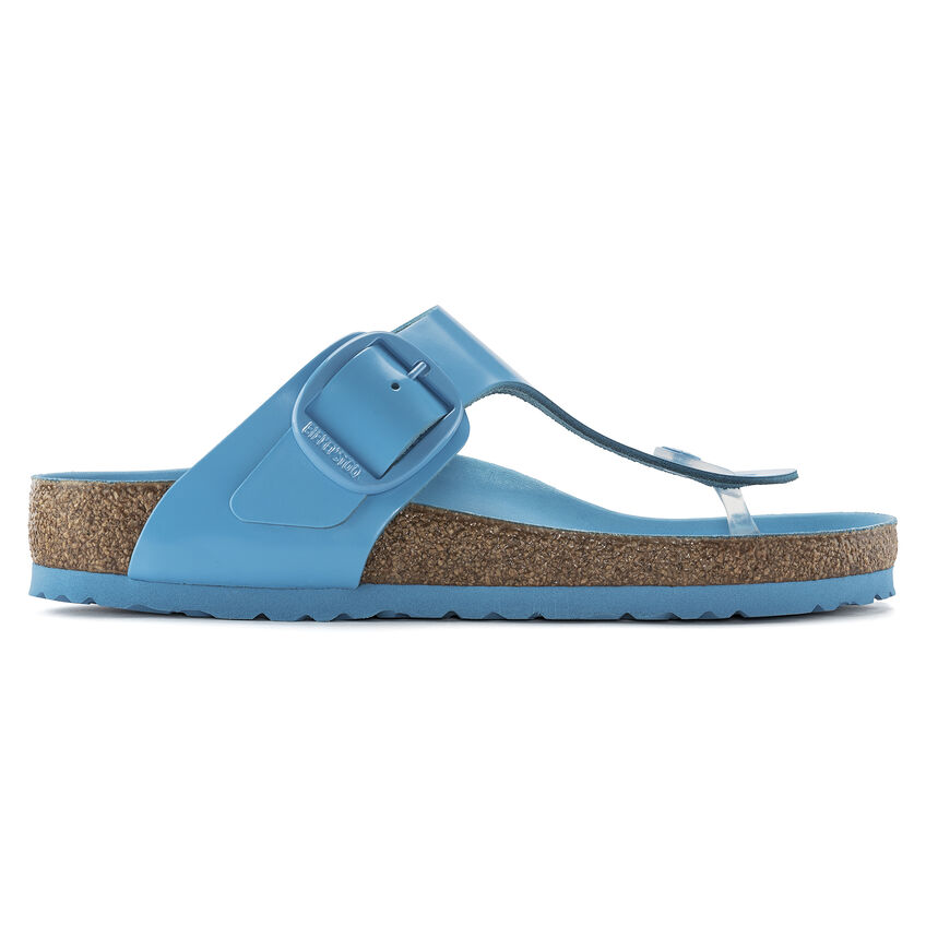 Birkenstock GIZEH BIG BUCKLE NATURAL LEATHER PATENT